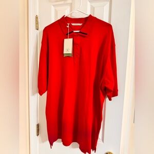 Cutter & Buck Red with black accents on collar and sleeves. Polo Size XL